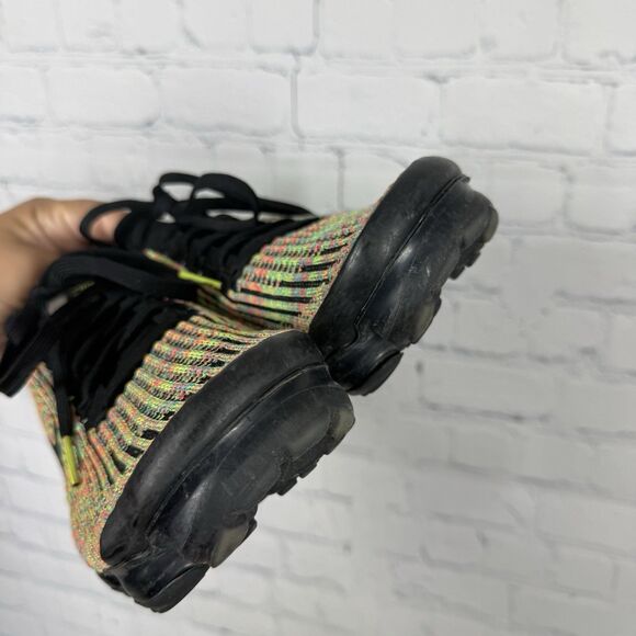 Nike Air VaporMax Flyknit 3 Men Size 8.5 Multicolor Neon Running Shoes main image 9